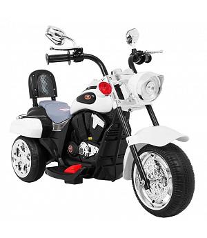 Moto Chopper style 6v de niños, 2-4 años, blanco INDA573-RA-TR1501